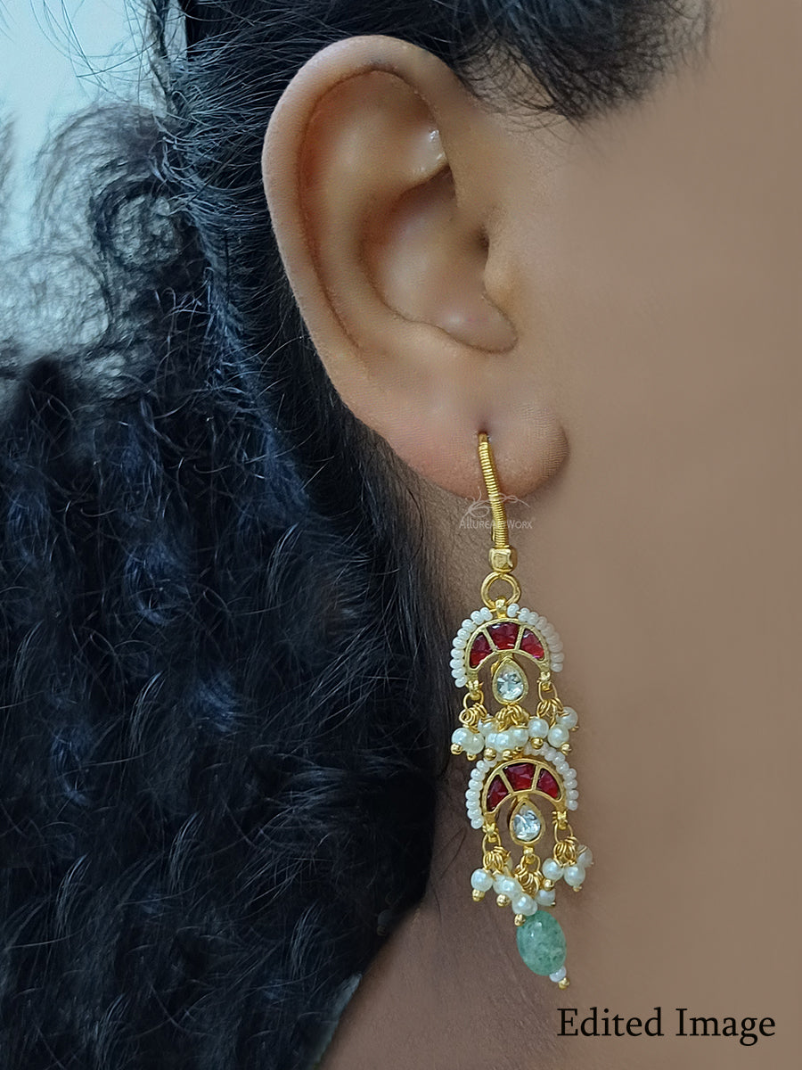 Jadau Earrings(Hooks)